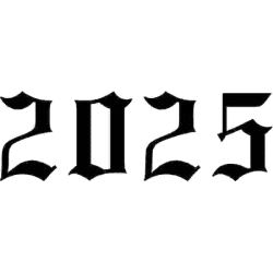 Trykkloss, Årstall 2025 Old English