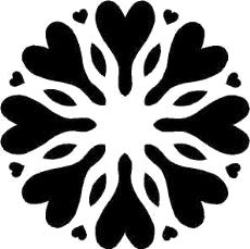 Trykkloss, rose 143 speilvendt